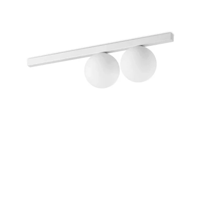 Image of Binomio 2 Light Globe Ceiling White