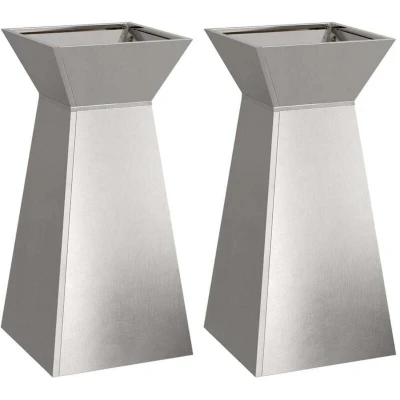 Image of vidaXL Plant Stand Stainless Steel 35 x 73 cm Decorative Inlays