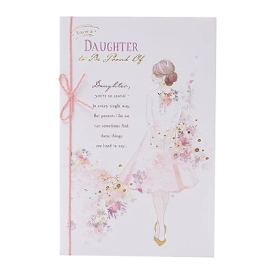 Image of UK Greetings Birthday Card for Daughter Pretty Dress Design