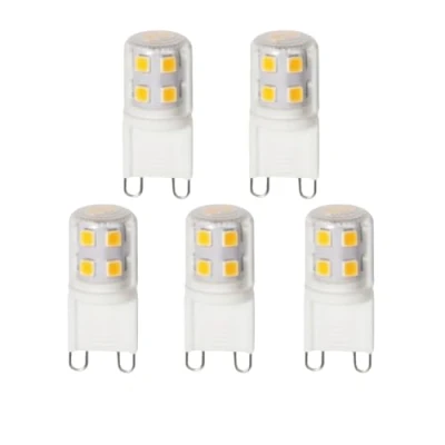 Image of Cinsenten G9 LED Bulbs 2W Light 20W 28W Halogen Bulb Equivalent Not Dimmable Gu9 AC220 240V, Warm White 3000K Pack of 5