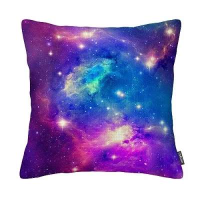 Image of Universe Space Nebula Galaxy Pattern Zippered Throw Pillow Cases 18X18 Inch (Twin sides)