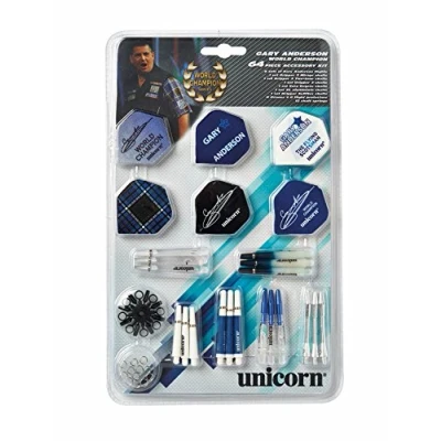 Image of UNICORN Gary Anderson Darts Tune Up Kit 6 Flights, 18 Shafts, 8 Locking Rings, Flight Protectors, 12 Shaft Springs