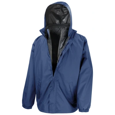 Image of Result R215X Core 3 in 1 Jacket with Quilted Bodywarmer Navy, 4X Large