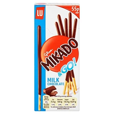 Image of Mikado Milk Chocolate Biscuits 55p 39g (Pack of 24 x 39g)