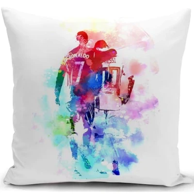 Image of HUASHUZI Cushion cover Football Accessories Gifts for Girls Boys Boyfrind Gaming Decorations Throw Pillow Case Decor Home Livingroom Bedroom Couch Sofa 18&quot;x18&quot;(45x45cm)