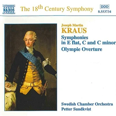 Image of Joseph Martin Kraus Symphonis in E flat, C and minor / Olympie Overture 1997 German CD album 8.553734