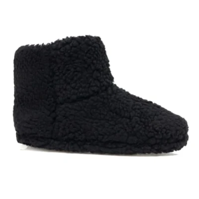 Image of DUNLOP Ladies Slippers Comfortable Ankle Booties Memory Foam Boots (Boucle Black, UK Footwear Size System, Adult, Women, Numeric Range, Medium, 7, 8)
