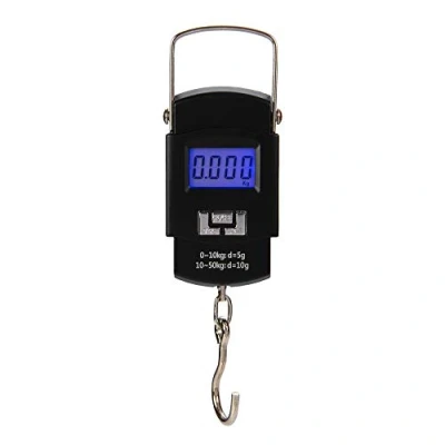 Image of Hyindoor Portable Luggage Scale 50kg Electronic Digital Suitcase Travel Bag Hanging Weighing