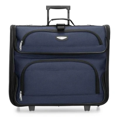 Image of Travel Select Amsterdam Expandable Rolling Upright Luggage, Navy, Garment Bag, Luggage