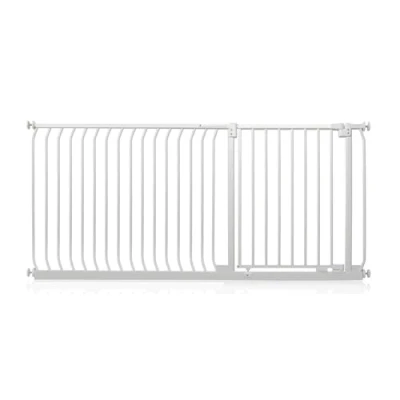 Image of Safetots Elite Pressure Safety Gate, 171cm 180cm, Matt White, Fit Stair Baby Gate for Doors Hallways and Spaces, Barrier, Easy Installation