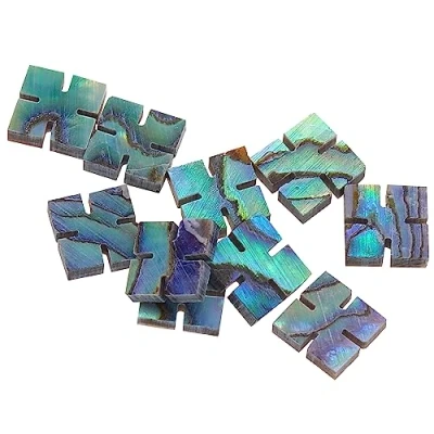 Image of Musiclily Pro 6mm Natural Paua Abalone Shell Diamonds Snowflake Guitar Fretboard Inlay Dots (Set of 10)