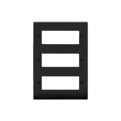 Image of Click Deco 3 Tier MiniGrid 18 Apertures Unfurnished Plate Matt Black