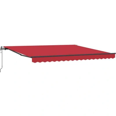 Image of vidaXL Automatic Retractable Awning Red 400x350 cm