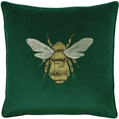 Image of Paoletti Hortus Cushion Emerald Size 50 cm x