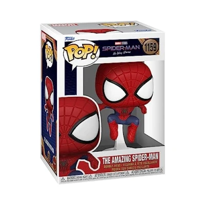 Image of Funko Pop! Marvel: Spiderman No Way Home 2021 Spider man Leaping SM3 Collectable Vinyl Figure Gift Idea Official Merchandise Toys for Kids &amp; Adults Movies Fans
