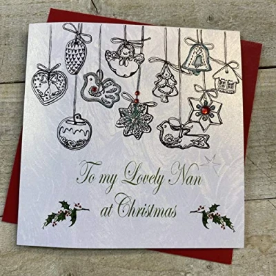 Image of White Cotton Cards NAN Handmade Christmas Card