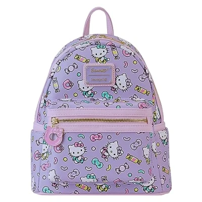 Image of Loungefly Sanrio Hello Kitty Sweets All Over Print Double Strap Shoulder Bag, Purple, Sanbk0473