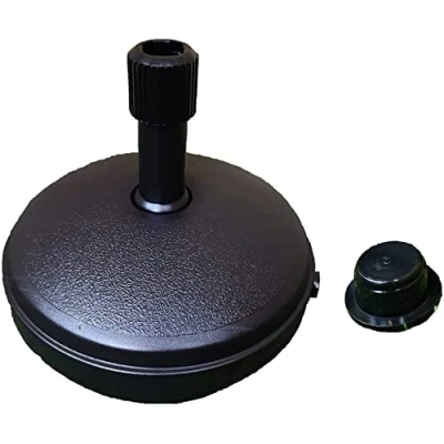 Image of Karrma Ltd Parasol Base Garden Umbrella Stand Holder Round 7L Plastic Water Filled Perfect for most Outdoor Decor patio (Black)…
