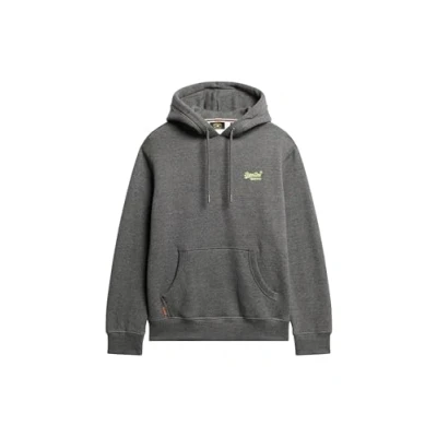 Image of Superdry Essential LOGO Hoodie, Men&#039;s, Size: Medium, Carbon grey marl