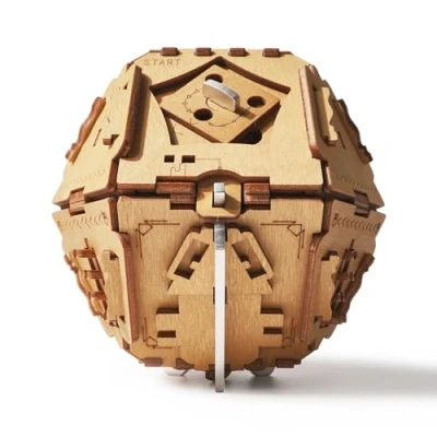 Image of Puzzle Potato Philosopher&#039;s Stone Escape Room Game Wooden Box 3D Brain Teaser Treasure