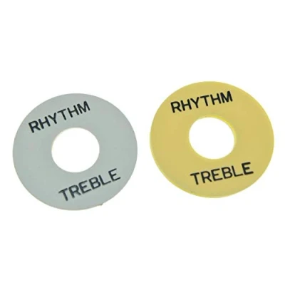 Image of KAISH White and Cream LP Guitar Toggle Switch Washer Rhythm Treble Ring Plate for Les Paul