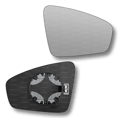 Image of Less4spares Replacement Wing Mirror Glass Right Compatible with VW Tiguan 2016 2022 CLIP ON Driver Off side Heated Convex
