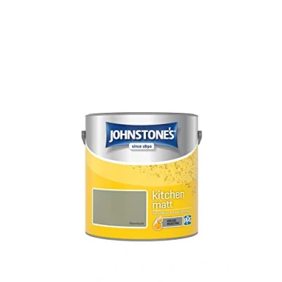Image of Johnstone&#039;s Kitchen Paint Hemlock Matt Finish Grease &amp; Stain Resistant Suitable for Walls Ceilings Highly Durable Low Odour 12m2 Coverage per Litre 2.5L