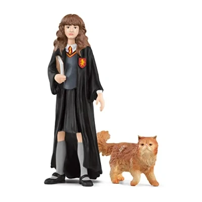 Image of schleich 42635 Hermione Granger and Crookshanks, from 6 years WIZARDING WORLD Figurine, 3 x 10 cm