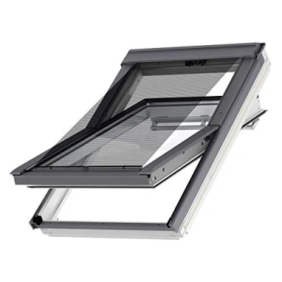 Image of VELUX Original Roof Window Blackout Blind for SK06, Dark Blue, with Grey Guide Rail