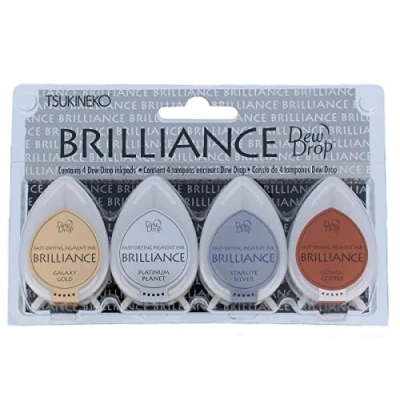 Image of Tsukineko BD100006 3.5 x 5 cm Stamp Pad in Brilliance Assorted,