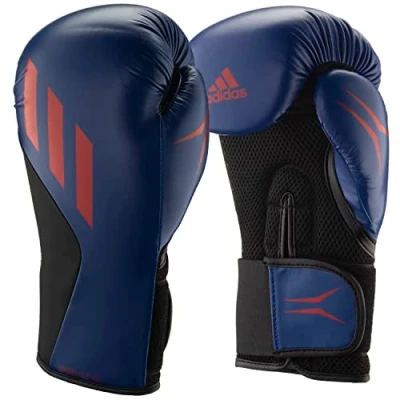 Image of adidas Speed Tilt 150 with New Technology for Men, Women, Unisex Boxing, Punching Bag, Kickboxing, MMA, and Training (Royal/Met Black/Solar Red, 14oz)