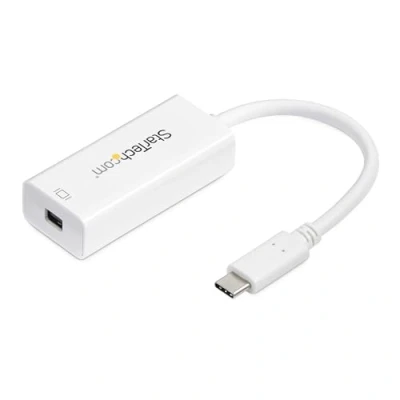 Image of StarTech.com USB C to Mini DisplayPort Adapter 4K 60Hz White 3.1 Type DP Converter (CDP2MDP)