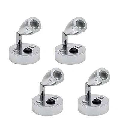 Image of LED Spot Reading Lights, 4PCS 12V Interior Lights with Switch for Camper Motorhome Caravan Van Boat, White Light