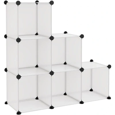 Image of vidaXL Storage Cube Organiser with 6 Cubes Transparent PP