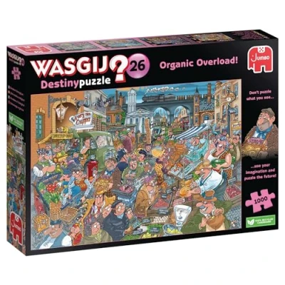 Image of Wasgij Destiny 26, Organic Overload 1000 Piece Jigsaw Puzzles for Adults Fun, Challenging &amp; Brainteasing Puzzle the Future 100% Recycled Cardboard 1000pcs Jumbo
