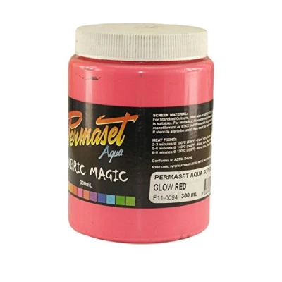 Image of Permaset Aqua Standard 300ml Red Screen Printing Ink for Fabric Ideal Kit Home Office, Starter Kit, Paint, Printer and Other
