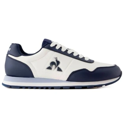 Image of le coq sportif Astra 2 Unisex Trainers, Size: 9.5, Optical white/dress blue Leather and textile