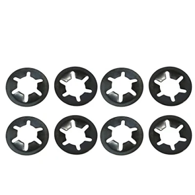 Image of sourcing map Internal Tooth Star Washers M6 x 16mm 65Mn Black Oxide Finish Push On Lock Washer Locking Clips Fastener 8pcs
