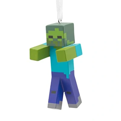 Image of Hallmark Minecraft Zombie Christmas Ornament 1.48 x 3.05 1.29 inches