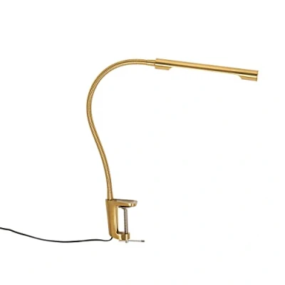 Image of Qazqa Clamp Desk lamp Brass Incl. LED with Touch Dimmer Lionard Modern 1 Light Steel Table Suitable for Living Room I Bedroom