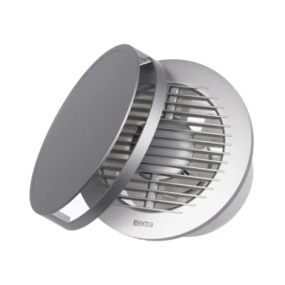 Image of Prostko LTD Silent Round Bathroom Extractor Fan 125mm / 5inch with Timer and Satin Front Cover, Silver