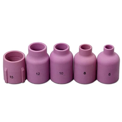 Image of RIVERWELD TIG Gas Lens Alumina Nozzle Ceramic Cup 57N75 57N74 53N87 53N88 53N89 Kit Fit WP 17 18 26 Welding Torch Accessories 5pcs