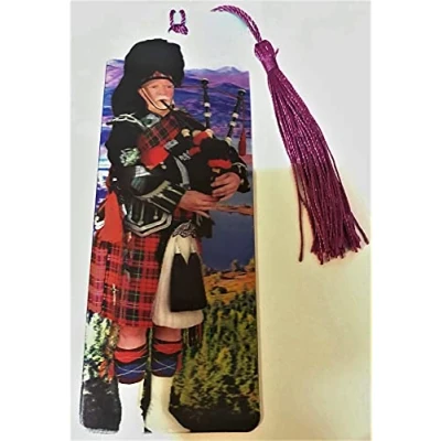 Image of sawley fine arts Scottish Piper Lenticular Bookmark Ruler