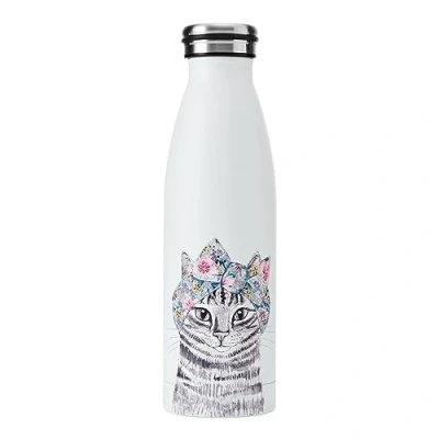 Image of Mikasa Tipperleyhill Cat Double Walled 500ml Stainless Steel Water Bottle