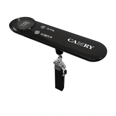 Image of CAMRY Digital Luggage Scale Portable 50Kg Capacity Backlit LCD Overload Alert &amp; Target Weight Battery Included, Black