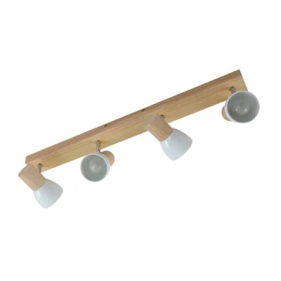 Image of Ceiling Light &#039;Thorin&#039; dimmable (Scandinavian) in Brown for e.g. Living Room &amp; Dining (4 Sources, E14) from Lindby floodlight, Spotlight