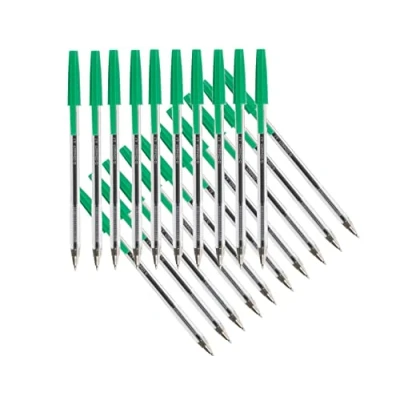 Image of Q Connect Ballpoint Pen Medium Green (Pack of 20) KF34045
