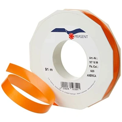Image of C.E. Pattberg Präsent America Curling Ribbon Orange 15 mm width, 91 m length