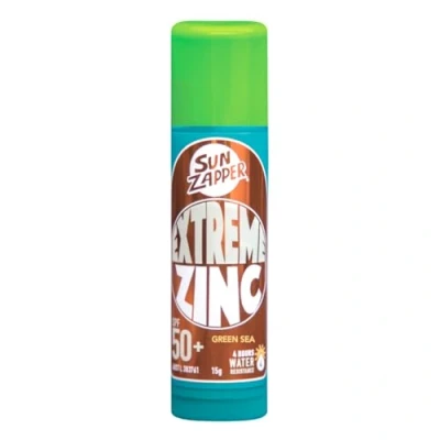 Image of Sun Zapper Zinc Stick Green Colour Sunblock SPF 50+ Oxide Sunscreen for Face Mineral Cream Made in Australia