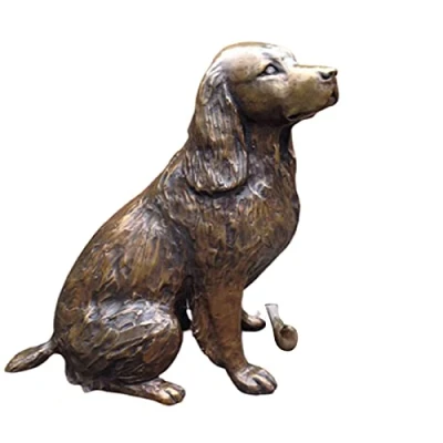 Image of Frdun Dog Sculpture,Springer Spaniel Statue Resin Animal Sculpture Yard Lawn Garden Decor Outdoor Decorative Ornaments
